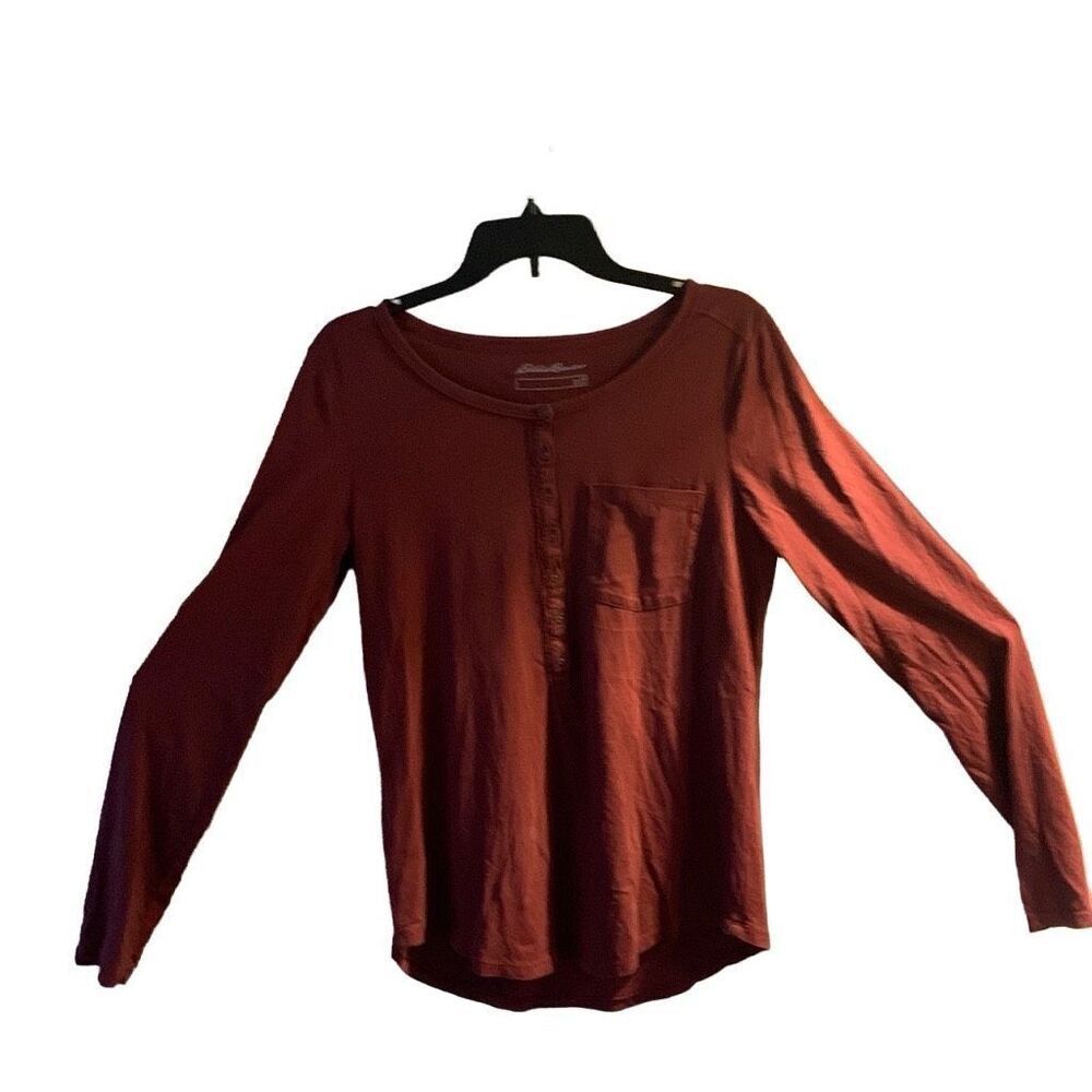 Pre Owned Women’s Eddie Bauer Long Sleeve Shirt Sz Med Functional Casual Comfort